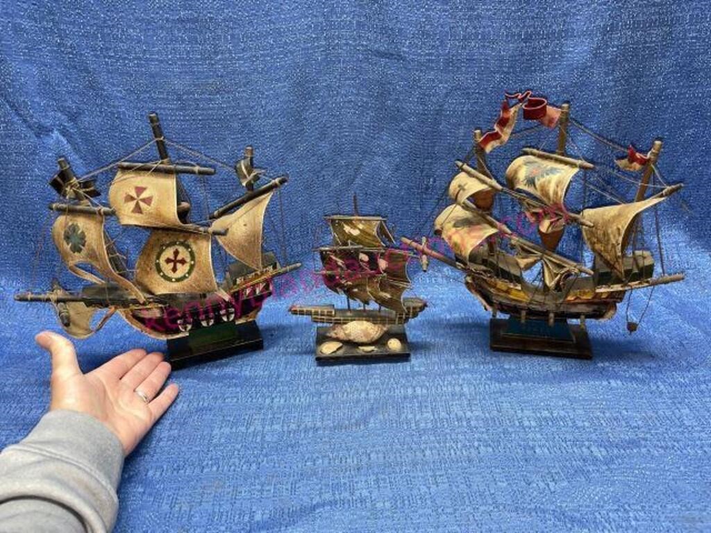 (3) Vtg Ship Models