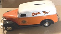 1996 Baltimore Orioles Delivery Van Diecast Bank