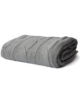 $60.00 HappyCare Soft Knitted Dual Cable Throw