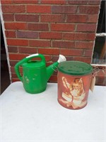 Watering Can & Decorative Metal Can
