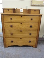 Walnut 4-Drawer Dresser w/ Hankie Boxes