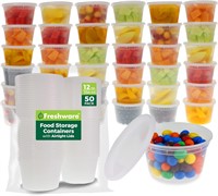 Freshware 12 oz Deli Containers - 50 Set