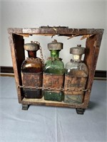 Early Whiskey Bottles w/Case See Photos for