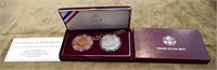 Jesse Owens Medal and 1995 Silver One Dollar of