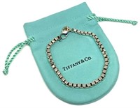 Tiffany & Co. Sterling Square Link Bracelet.