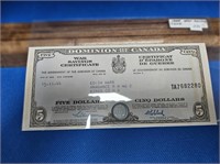 1944 DOMINION OF CANADA WAR SAVINGS CERTIFICATE