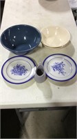 Bowls, plates, pitcher