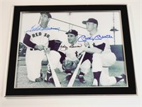 Williams, Mantle, Berra, 3x Signed Photo, Framed