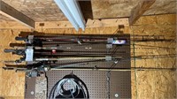 Large Lot Of Fishing Poles