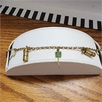 Golfers Charm Bracelet vintage