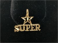 14kt Gold Super Star Pendant