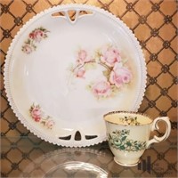 Floral Plates and Teacup