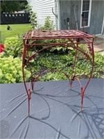 Iron patio end table 23 1/2” tall  15” wide