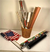 wrapping paper, contact paper & flags