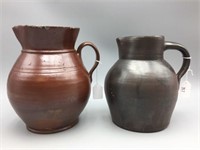 Lot of 2 Red ware batter pitchers