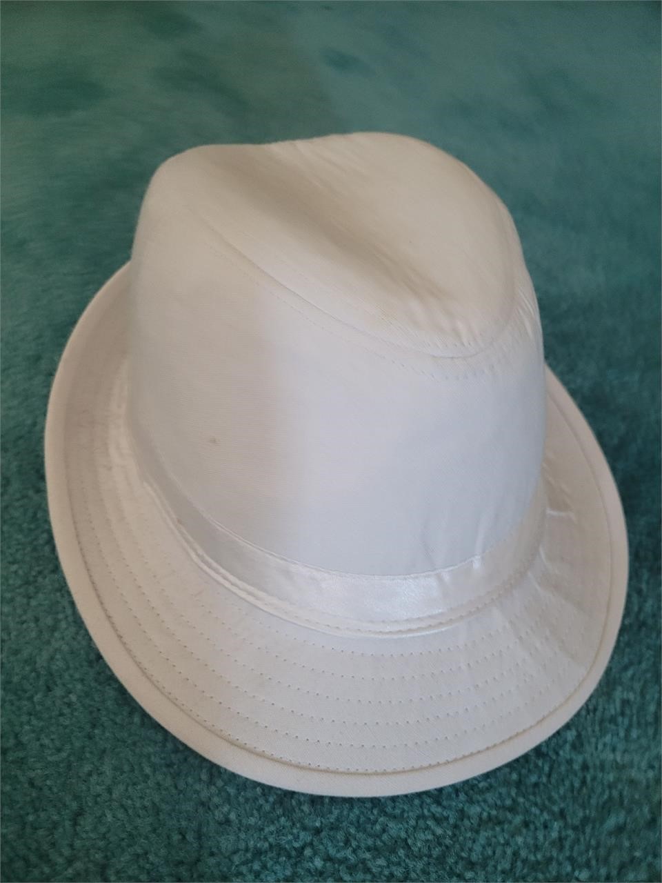 White fedora hat