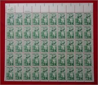 Sheet of US Stamp - 18 Cent- Bobby Jones