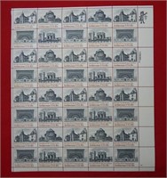 Sheet of US Stamp - 18 Cent- Architehture