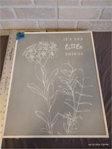 It's The Little Things Floral Print Wall Decor