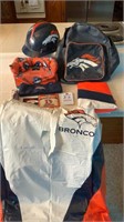 Leather Denver Broncos Backpack and Misc