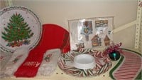 Christmas Snack Trays, Towels, Bell, Clings