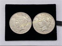 1922 AND 1922-S U.S. PEACE SILVER DOLLARS