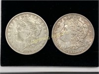 1890 AND 1896 U.S. MORGAN SILVER DOLLARS