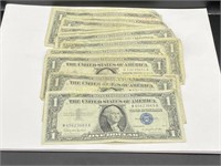 15 SERIES OF 1957 U.S. $1 SILVER CERTIFICATES