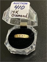 Gentlemen's 14K Gold & Diamond Ring