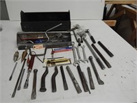 Metal Tool Box with Tools