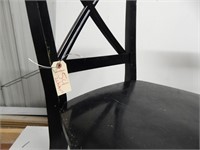 2 Black Wooden Chairs