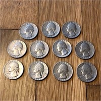 (11) 1960's Washington Quarter Coins
