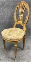 Gold Oval Back Music Chair
