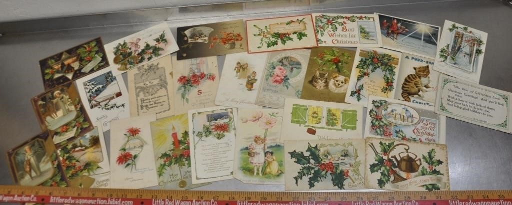 Vintage Christmas post cards, see pics