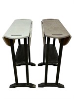 Fold Down Space Saver End Tables