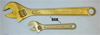 Pair of ALBR non-sparking Crescent wrenches