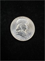 1957 D Benjamin Franklin Half Dollar