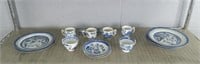 15 Pc Chinese Export Canton Blue China