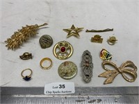 Vintage Brooch’s Rings & Pins