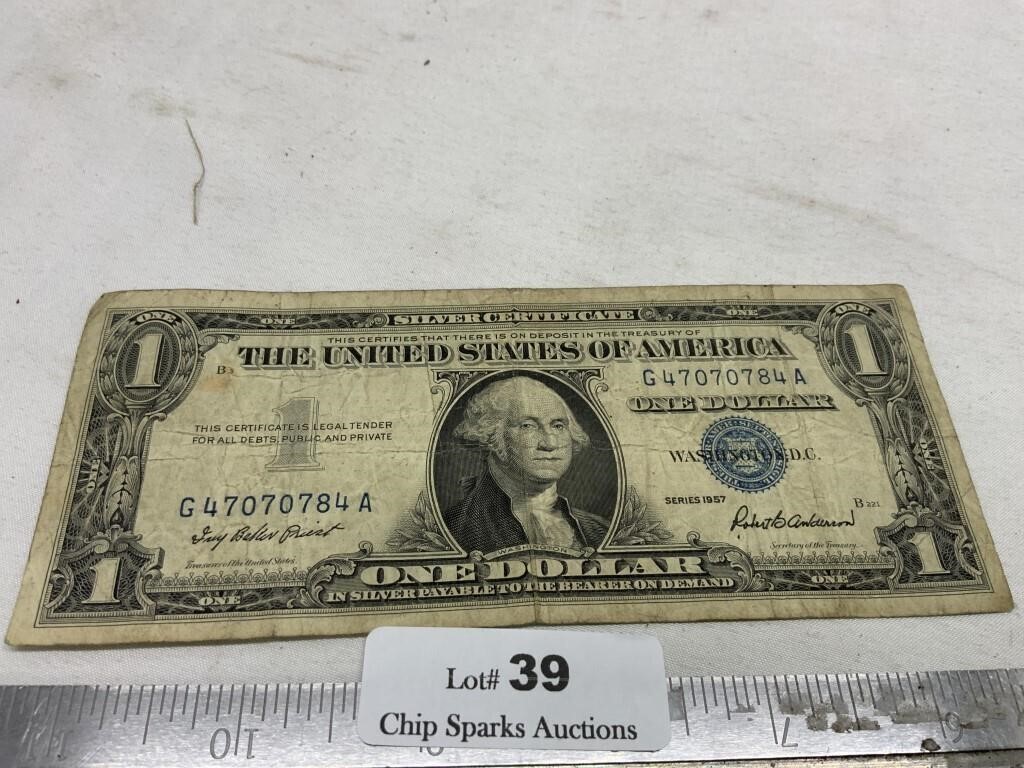 Silver Certificate One Dollar US Note