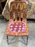 Early Moset Moses Tolliver Folk Art  Chair