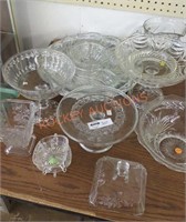 Large vintage clear glass lot