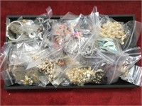 RAY LOT OF 50 PLUS PIECES OF FASHION JEWELRY