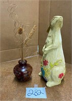 Rabbit, Buel Wood Bud Vase