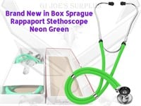 New Sprague Rappaport Neon Green Stethoscope AJC