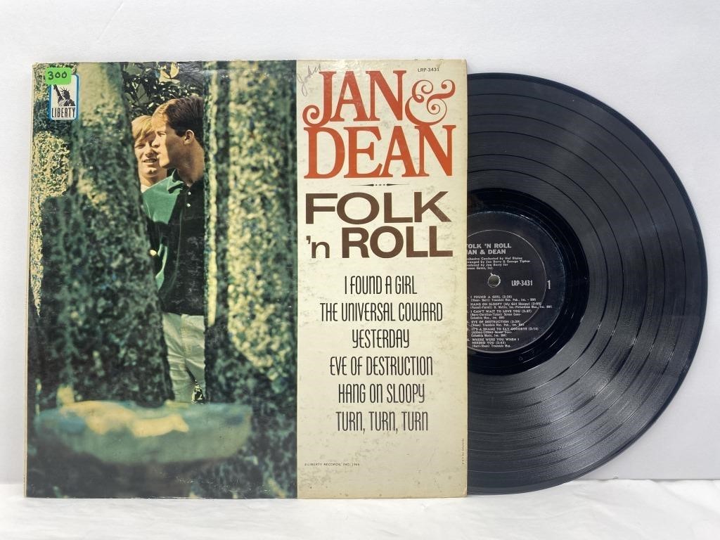 1965 Jan & Dean "Folk & Roll" Vintage Vinyl Album!