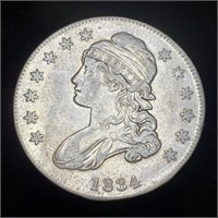 1834 Capped Bust Half Dollar - Small Date Variety