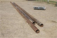 (3) Approx 28FT 6" x 6 5/8" OD Steel Pipe - Unused