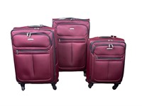 (3) Samsonite Suitcases w/ Wheels Luggage Set