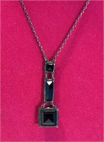 Beautiful Sterling Silver + Black Onyx Necklace